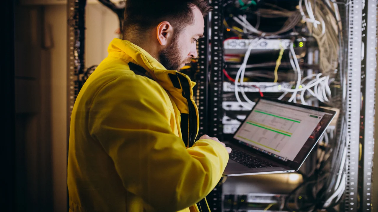 Computer Science Engineer works on pc